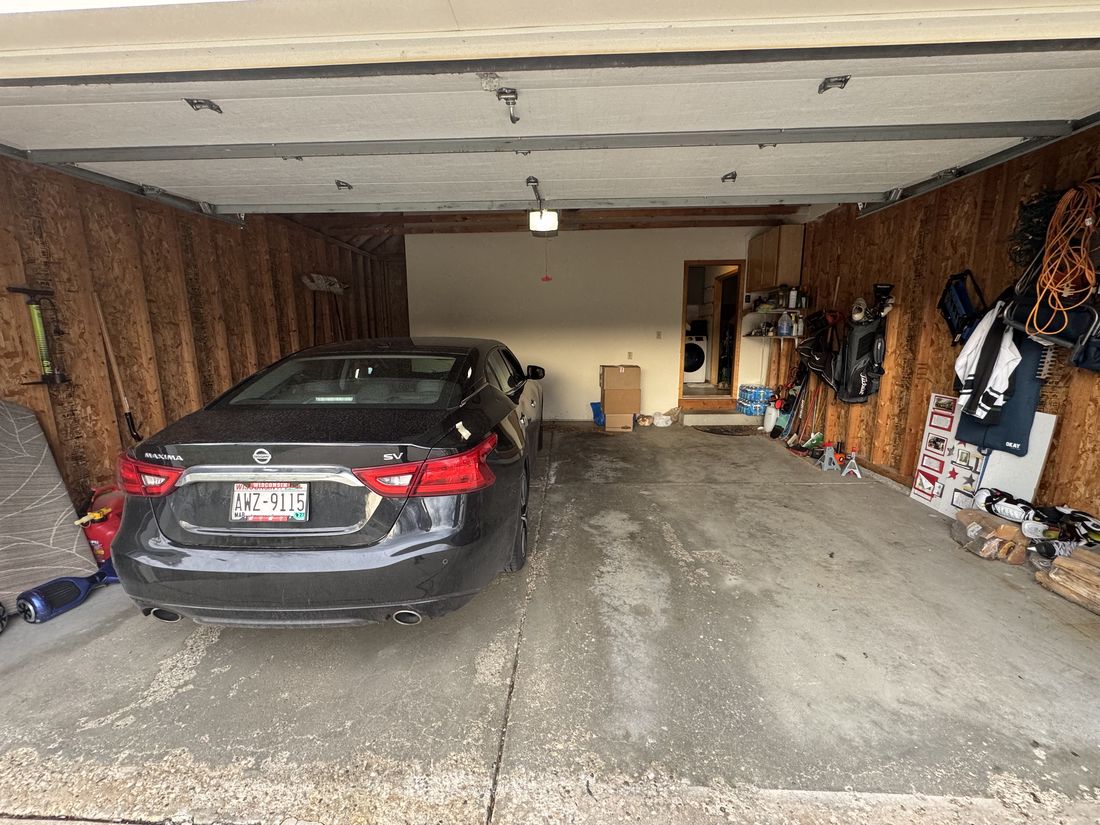 Attached garage at the Germantown, WI property