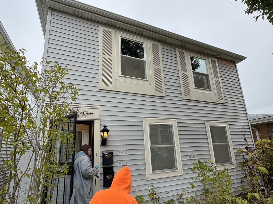 Vacant estate duplex on South 75th Street in West Allis, Wisconsin
